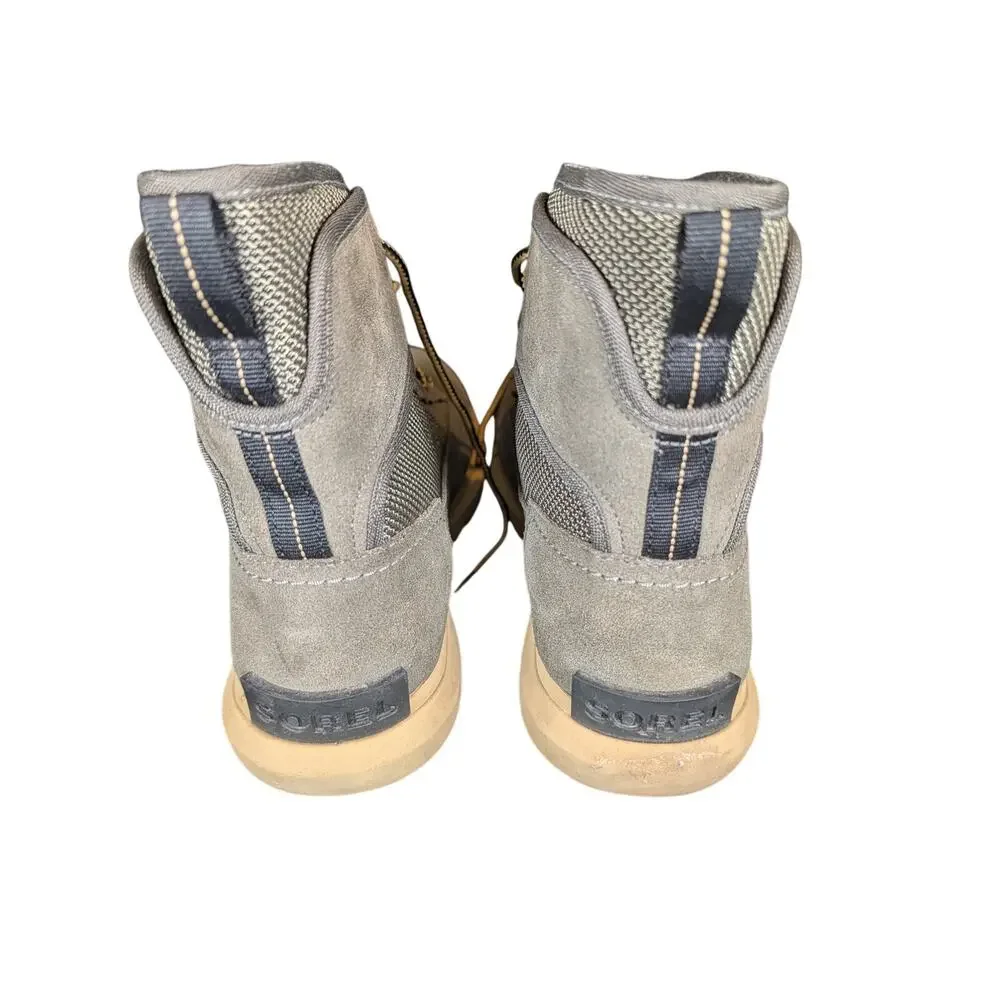 Sorel Explorer Waterproof Boots Men's 8 Gray Suede Hiking Outdoor NM4808-326